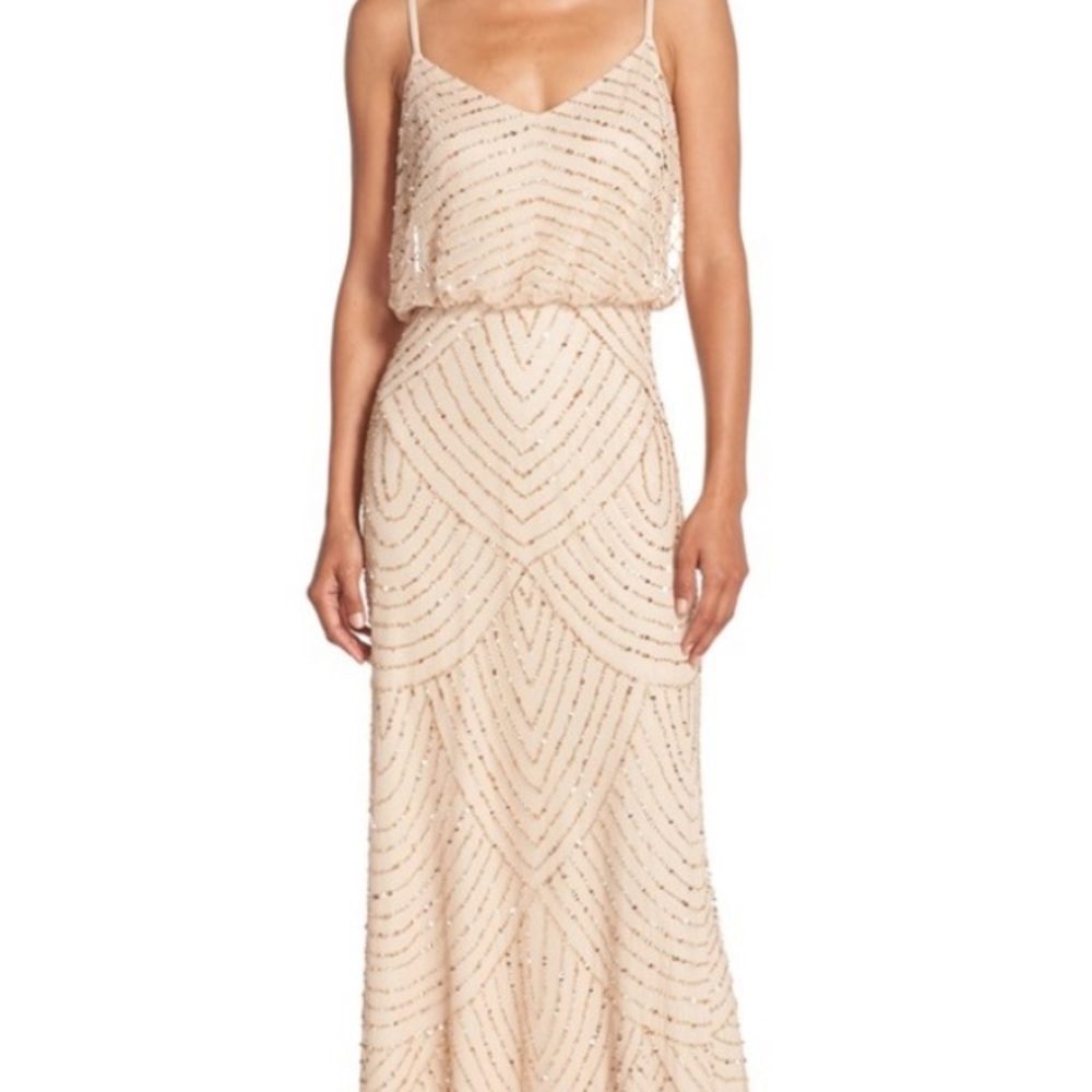 Art Deco beaded blouson gown by Adrianna Papell